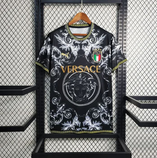 Italy Versace Black And White Jersey