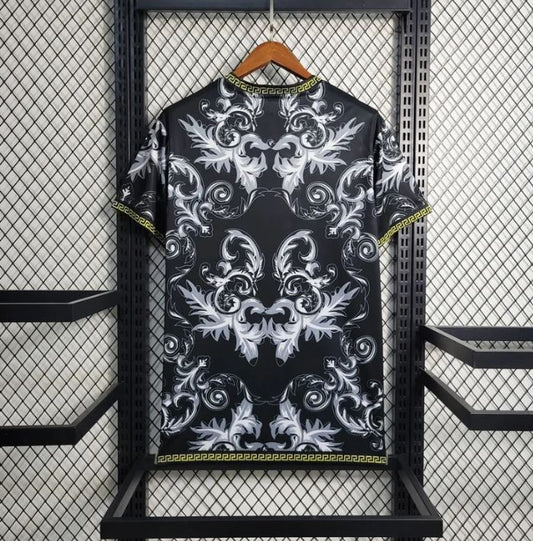 Italy Versace Black And White Jersey