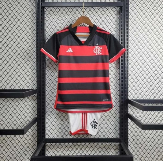 CR Flamengo 24/25 Season Home kids kit