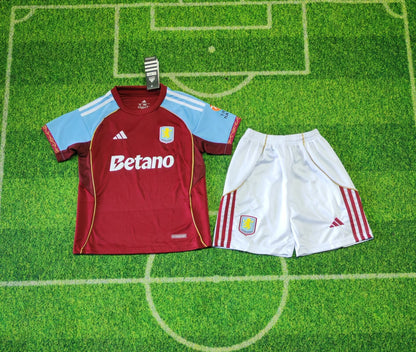Aston Villa 25/26 Season Kids Kit