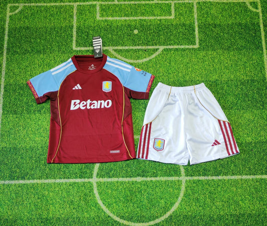Aston Villa 25/26 Season Kids Kit